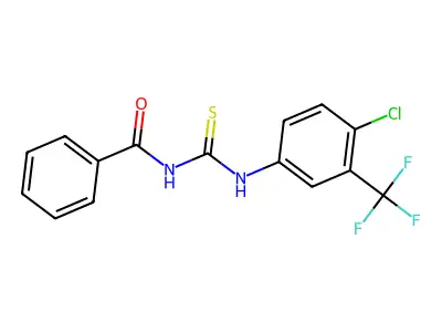 N-benzoyl-N'-[4-chloro-3-(trifluoromethyl)phenyl]thiourea structure