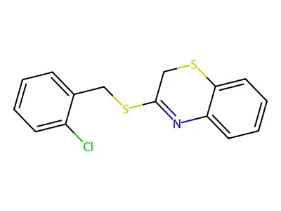 2H-1,4-benzothiazin-3-yl 2-chlorobenzyl sulfide structure