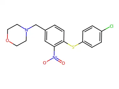 4-{4-[(4-Chlorophenyl)sulfanyl]-3-nitrobenzyl}morpholine structure