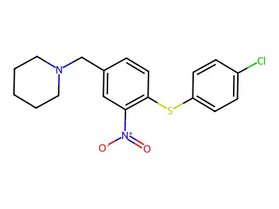 1-{4-[(4-Chlorophenyl)sulfanyl]-3-nitrobenzyl}piperidine structure