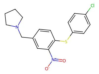 1-{4-[(4-Chlorophenyl)sulfanyl]-3-nitrobenzyl}pyrrolidine structure