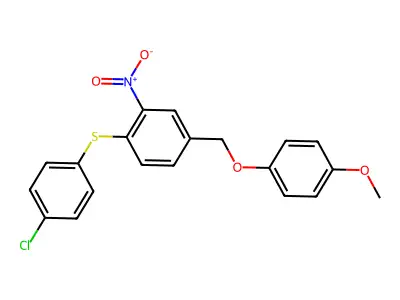 4-[(4-Chlorophenyl)sulfanyl]-3-nitrobenzyl 4-methoxyphenyl ether structure