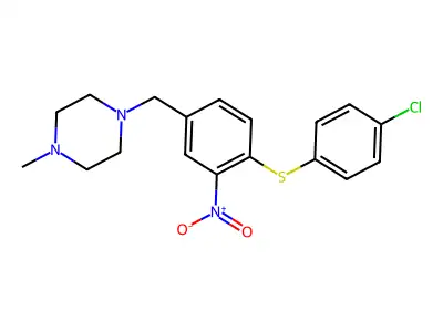 1-{4-[(4-Chlorophenyl)sulfanyl]-3-nitrobenzyl}-4-methylpiperazine structure