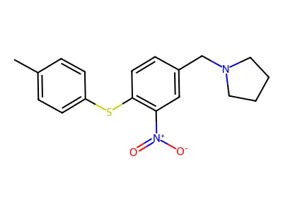 1-{4-[(4-Methylphenyl)sulfanyl]-3-nitrobenzyl}pyrrolidine structure