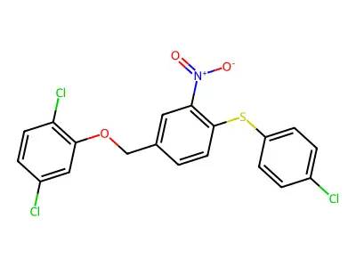4-[(4-Chlorophenyl)sulfanyl]-3-nitrobenzyl 2,5-dichlorophenyl ether structure