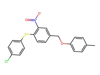 4-[(4-Chlorophenyl)sulfanyl]-3-nitrobenzyl 4-methylphenyl ether structure