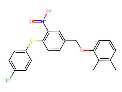 1-({4-[(4-Chlorophenyl)sulfanyl]-3-nitrobenzyl}oxy)-2,3-dimethylbenzene structure