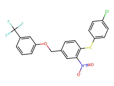4-[(4-Chlorophenyl)sulfanyl]-3-nitrobenzyl 3-(trifluoromethyl)phenyl ether structure
