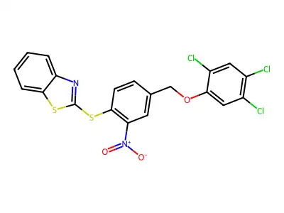 2-({2-Nitro-4-[(2,4,5-trichlorophenoxy)methyl]phenyl}sulfanyl)-1,3-benzothiazole structure