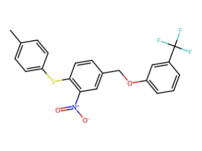 4-[(4-Methylphenyl)sulfanyl]-3-nitrobenzyl 3-(trifluoromethyl)phenyl ether structure