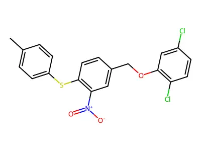 4-[(2,5-Dichlorophenoxy)methyl]-1-[(4-methylphenyl)sulfanyl]-2-nitrobenzene structure