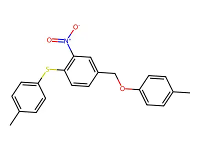 4-Methylphenyl 4-[(4-methylphenyl)sulfanyl]-3-nitrobenzyl ether structure