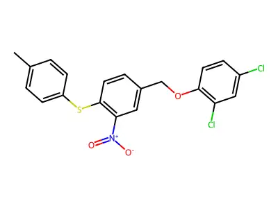 4-[(2,4-Dichlorophenoxy)methyl]-1-[(4-methylphenyl)sulfanyl]-2-nitrobenzene structure