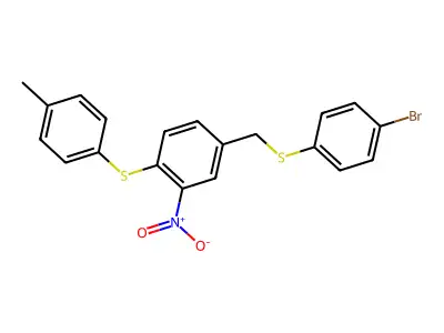 4-{[(4-Bromophenyl)sulfanyl]methyl}-1-[(4-methylphenyl)sulfanyl]-2-nitrobenzene structure