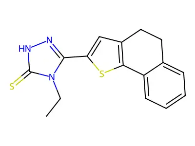 5-(4,5-dihydronaphtho[1,2-b]thiophen-2-yl)-4-ethyl-4H-1,2,4-triazole-3-thiol structure