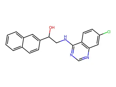 2-[(7-Chloro-4-quinazolinyl)amino]-1-(2-naphthyl)-1-ethanol structure