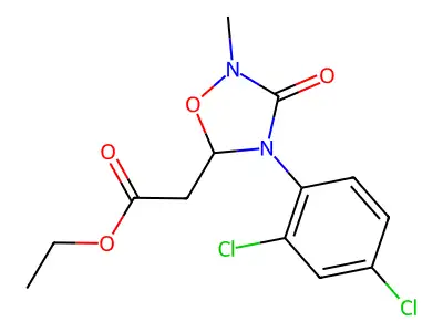 Ethyl 2-[4-(2,4-dichlorophenyl)-2-methyl-3-oxo-1,2,4-oxadiazolidin-5-yl]acetate structure