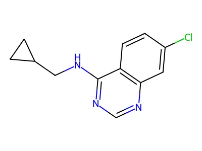 7-Chloro-N-(cyclopropylmethyl)-4-quinazolinamine structure