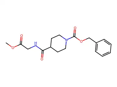Benzyl 4-[(2-methoxy-2-oxoethyl)carbamoyl]piperidine-1-carboxylate structure