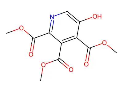Trimethyl 5-hydroxy-2,3,4-pyridinetricarboxylate structure