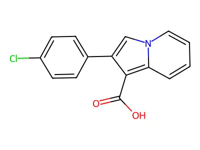 2-(4-chlorophenyl)indolizine-1-carboxylic Acid structure
