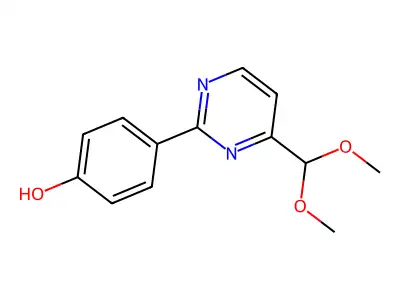 4-[4-(Dimethoxymethyl)-2-pyrimidinyl]benzenol structure