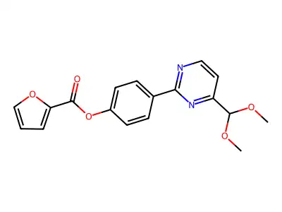 4-[4-(Dimethoxymethyl)-2-pyrimidinyl]phenyl 2-furoate structure