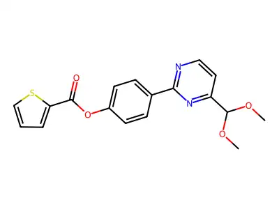 4-[4-(Dimethoxymethyl)-2-pyrimidinyl]phenyl 2-thiophenecarboxylate structure