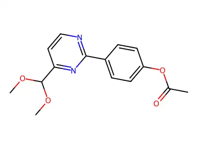 4-[4-(Dimethoxymethyl)-2-pyrimidinyl]phenyl acetate structure