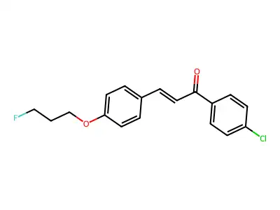 (E)-1-(4-chlorophenyl)-3-[4-(3-fluoropropoxy)phenyl]-2-propen-1-one structure