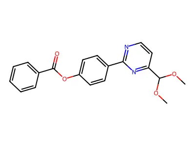 Phenol, 4-(4-(dimethoxymethyl)-2-pyrimidinyl)-, 1-benzoate structure