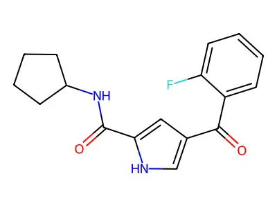 N-cyclopentyl-4-(2-fluorobenzoyl)-1H-pyrrole-2-carboxamide structure