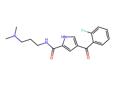 N-[3-(Dimethylamino)propyl]-4-(2-fluorobenzoyl)-1H-pyrrole-2-carboxamide structure