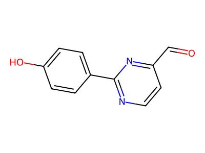 2-(4-Hydroxyphenyl)pyrimidine-4-carbaldehyde structure