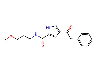 N-(3-methoxypropyl)-4-(2-phenylacetyl)-1H-pyrrole-2-carboxamide structure