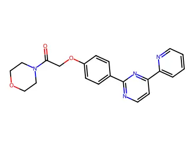 1-Morpholino-2-{4-[4-(2-pyridinyl)-2-pyrimidinyl]phenoxy}-1-ethanone structure