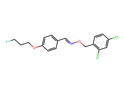 N-[(2,4-dichlorophenyl)methoxy]-1-[4-(3-fluoropropoxy)phenyl]methanimine structure