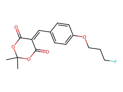 5-{[4-(3-Fluoropropoxy)phenyl]methylene}-2,2-dimethyl-1,3-dioxane-4,6-dione structure