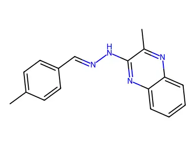 2-Methyl-3-{2-[(4-methylphenyl)methylidene]hydrazin-1-YL}quinoxaline structure