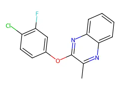 2-(4-Chloro-3-fluorophenoxy)-3-methylquinoxaline structure