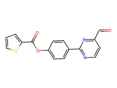 4-(4-Formyl-2-pyrimidinyl)phenyl 2-thiophenecarboxylate structure