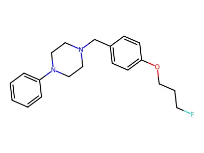 3-Fluoropropyl 4-[(4-phenylpiperazino)methyl]phenyl ether structure