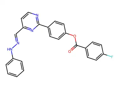 [4-[4-[(Phenylhydrazinylidene)methyl]pyrimidin-2-yl]phenyl] 4-fluorobenzoate structure
