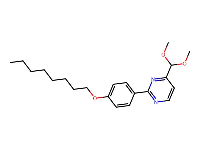 4-(Dimethoxymethyl)-2-[4-(octyloxy)phenyl]pyrimidine structure