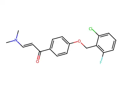 (E)-1-{4-[(2-chloro-6-fluorobenzyl)oxy]phenyl}-3-(dimethylamino)-2-propen-1-one structure