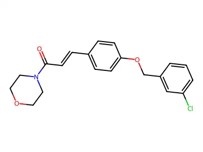 3-[4-[(3-Chlorophenyl)methoxy]phenyl]-1-morpholin-4-ylprop-2-en-1-one structure