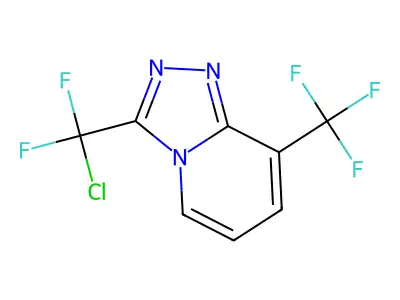 3-[Chloro(difluoro)methyl]-8-(trifluoromethyl)[1,2,4]triazolo[4,3-a]pyridine structure