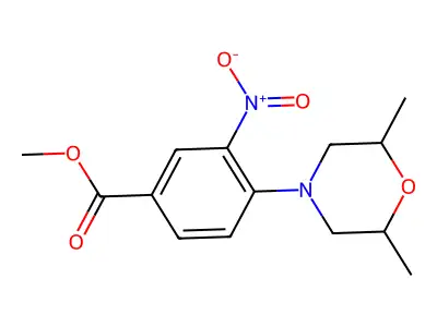 Methyl 4-(2,6-dimethylmorpholin-4-yl)-3-nitrobenzoate structure