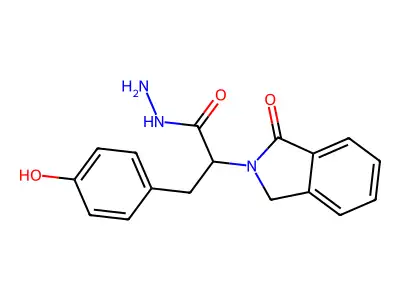 3-(4-hydroxyphenyl)-2-(1-oxo-1,3-dihydro-2H-isoindol-2-yl)propanohydrazide structure