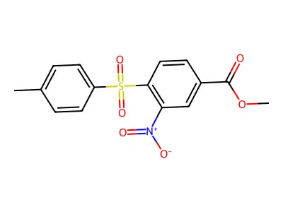 Methyl 4-[(4-methylphenyl)sulfonyl]-3-nitrobenzenecarboxylate structure